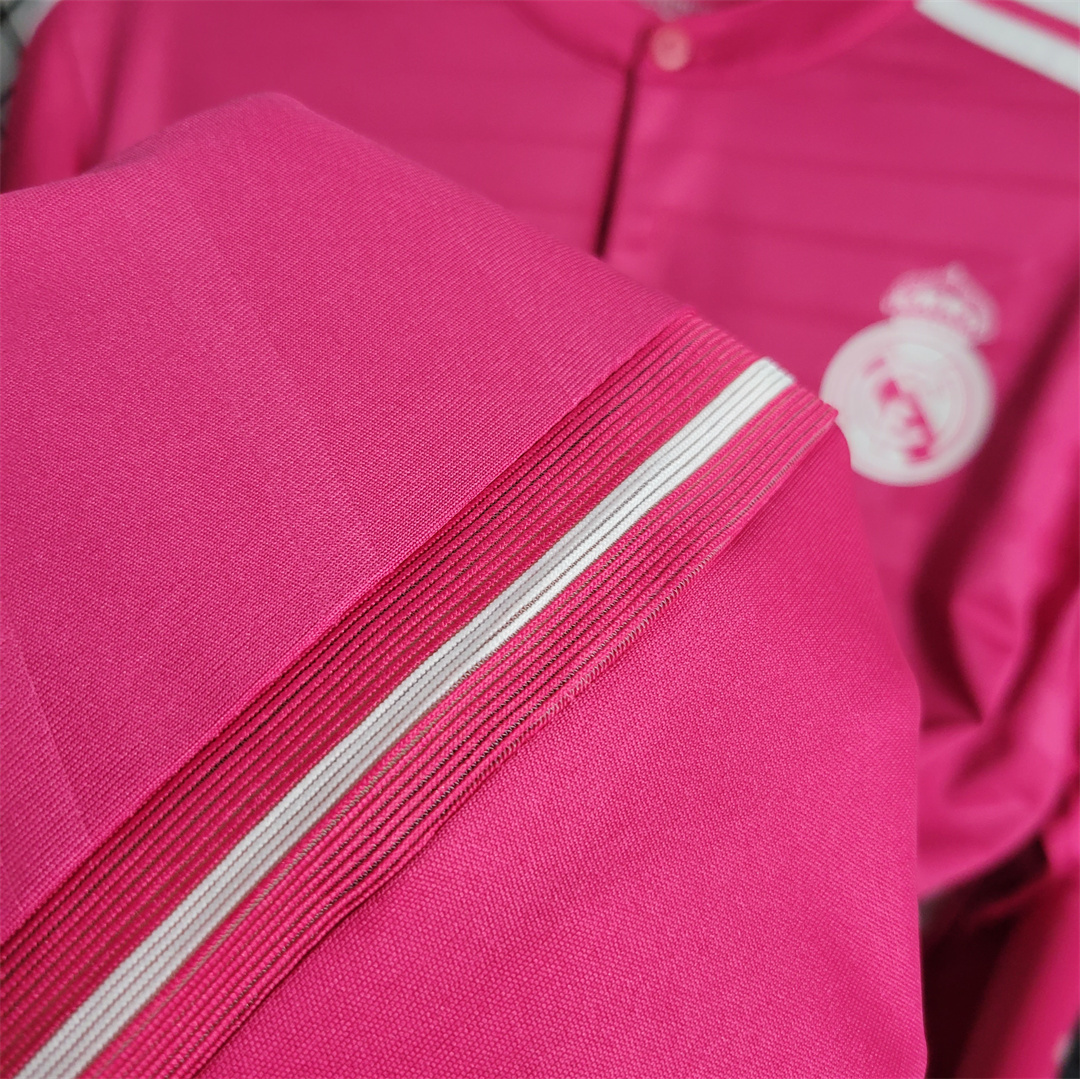 2014/15 Real Madrid Away Retro Jersey Pink Long Sleeve - Image 2
