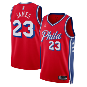 Philadelphia 76ers Jordan Brand Statement Edition Swingman Jersey - Red - Lebron James - Unisex