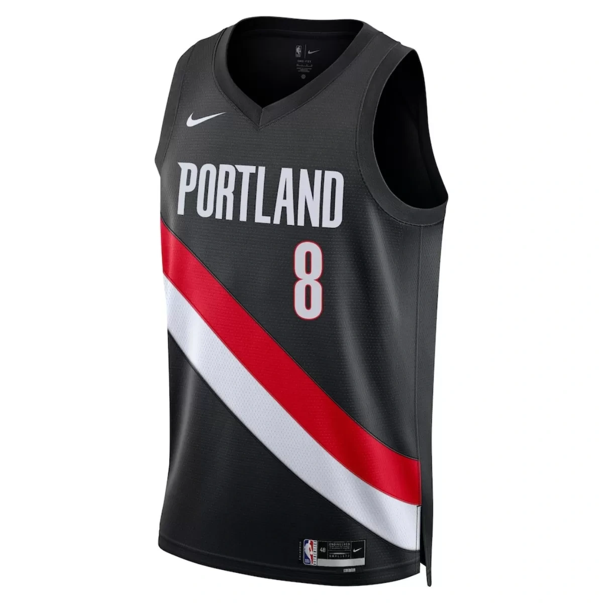 Portland Trail Blazers Deni Avdija #8 Black Swingman Jersey - Icon Edition - Image 3