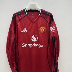 Manchester United 2025/26 Home Jersey (Fan Version, Long Sleeve)