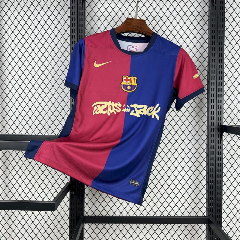 2025/26 Barcelona Home Barça X Spotify X Travis Scott Jersey Fan Version - Image 5