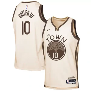 Golden State Warriors Jimmy Butler #10 Nike Tan 2025/26 Swingman Jersey - City Edition