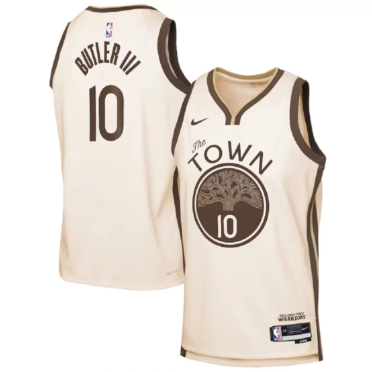 Golden State Warriors Jimmy Butler #10 Nike Tan 2025/26 Swingman Jersey - City Edition