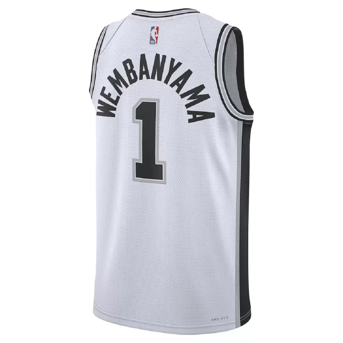 San Antonio Spurs Victor Wembanyama #1 White Swingman Jersey - Association Edition - Image 2