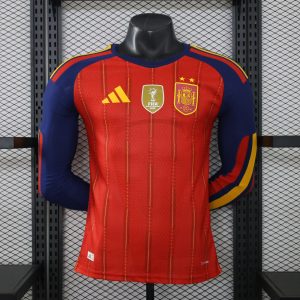 2026 Spain 2-Star Home World Cup Soccer Jersey Shirt Long Sleeve Player Version