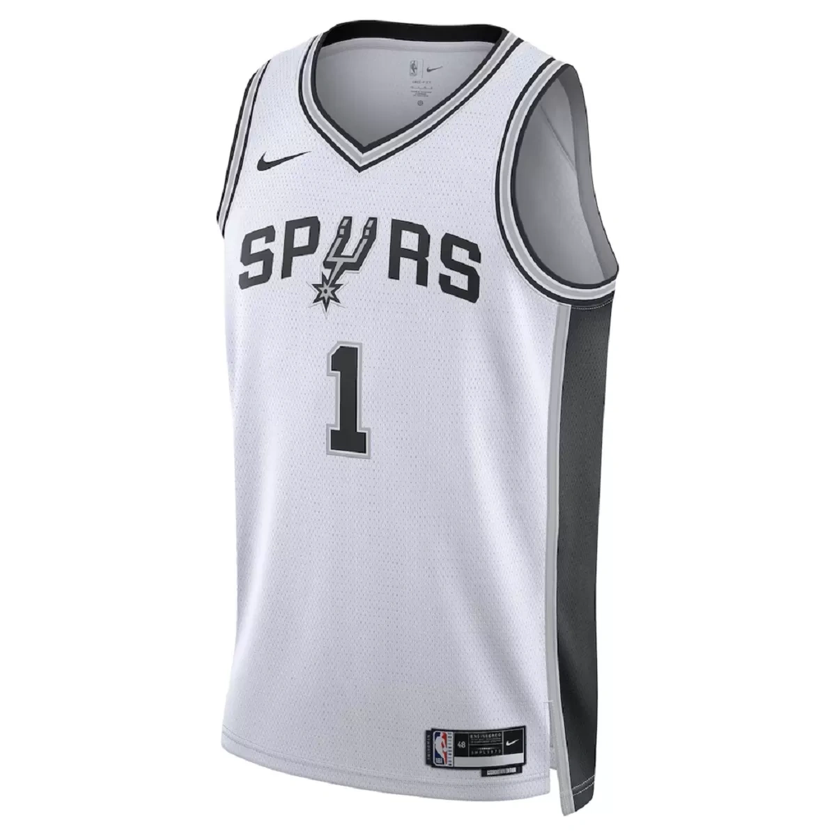 San Antonio Spurs Victor Wembanyama #1 White Swingman Jersey - Association Edition - Image 3