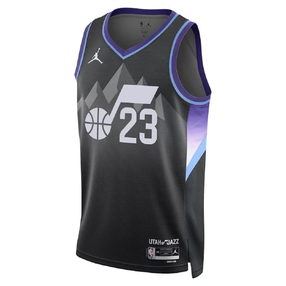 Utah Jazz Lauri Markkanen #23 Black Swingman Jersey - Statement Edition - Image 2