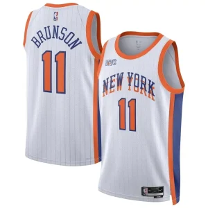 New York Knicks Jalen Brunson #11 White Swingman Jersey - City Edition