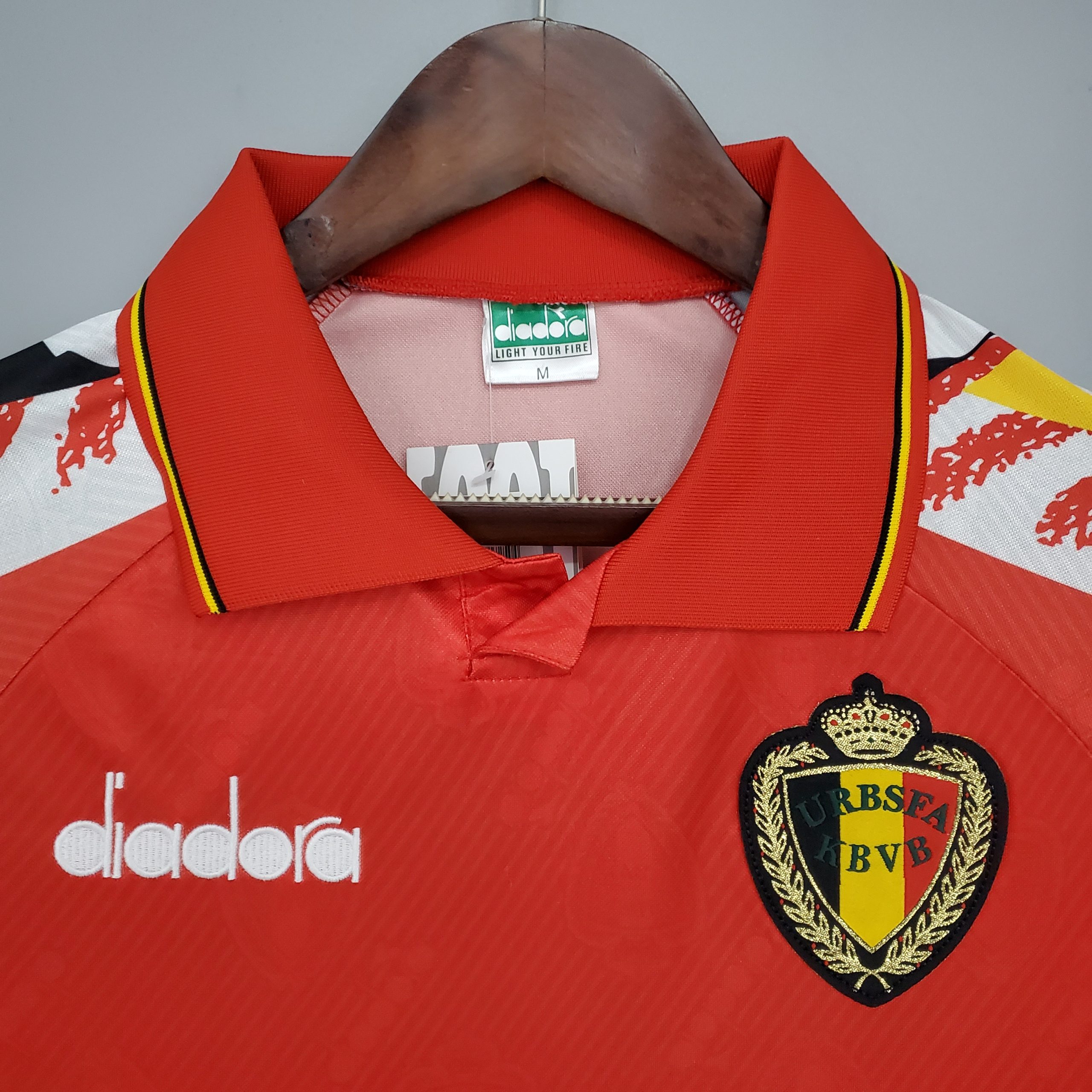 Belgium 1995 Home Retro Jersey (Fan Version) - Image 5