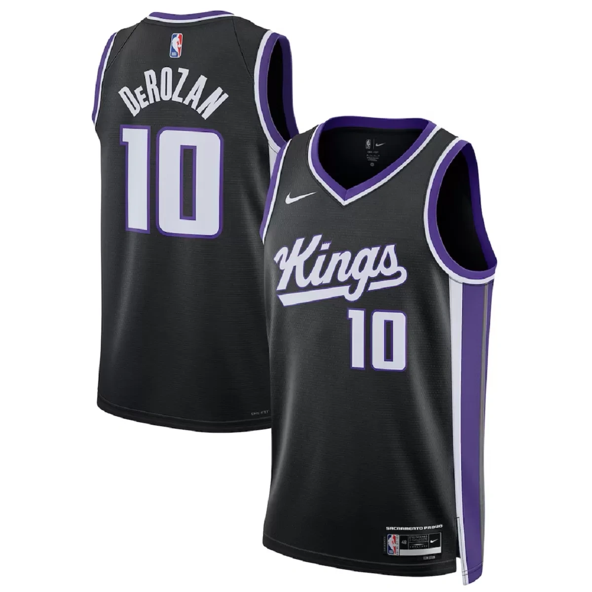 Sacramento Kings DeMar DeRozan #10 Black Swingman Jersey - Icon Edition