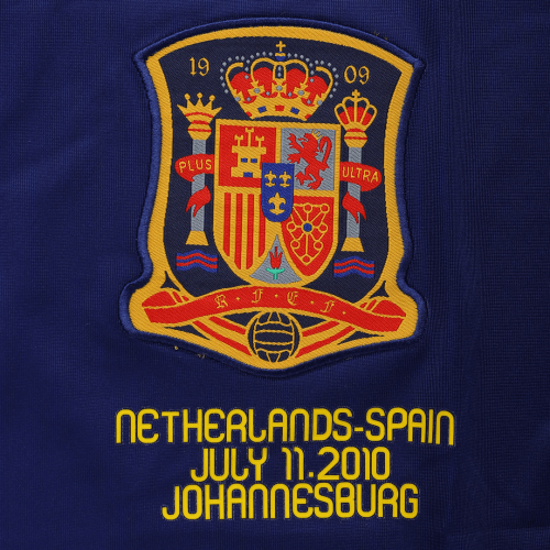Spain 2010 World Cup Away Retro Jersey (Fan Version, Long Sleeve) - Image 3