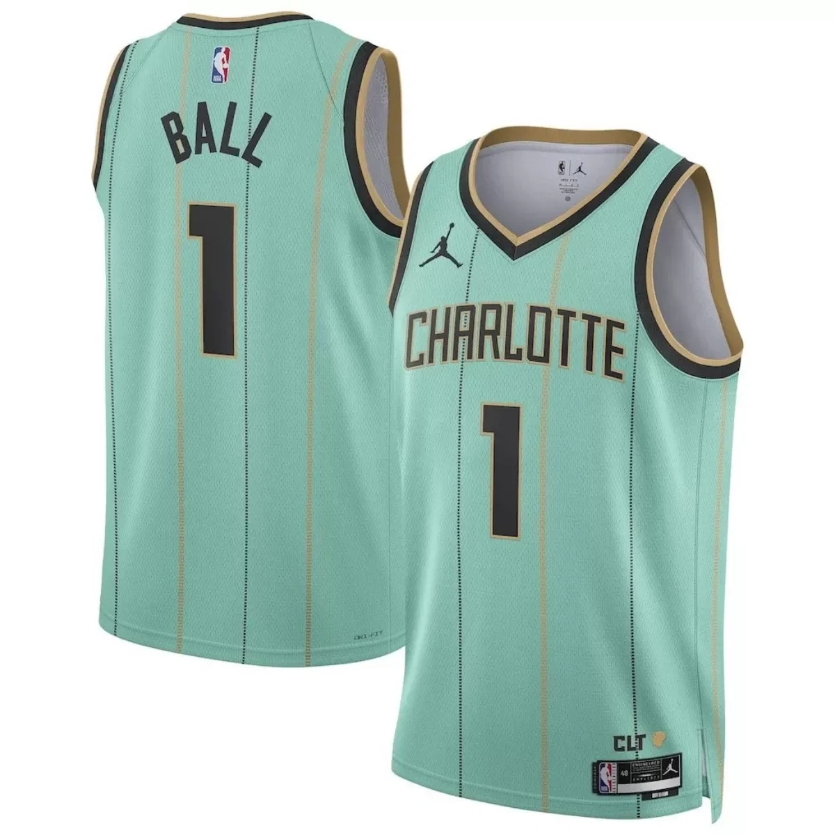 Charlotte Hornets LaMelo Ball #1 Mint Swingman Jersey - City Edition