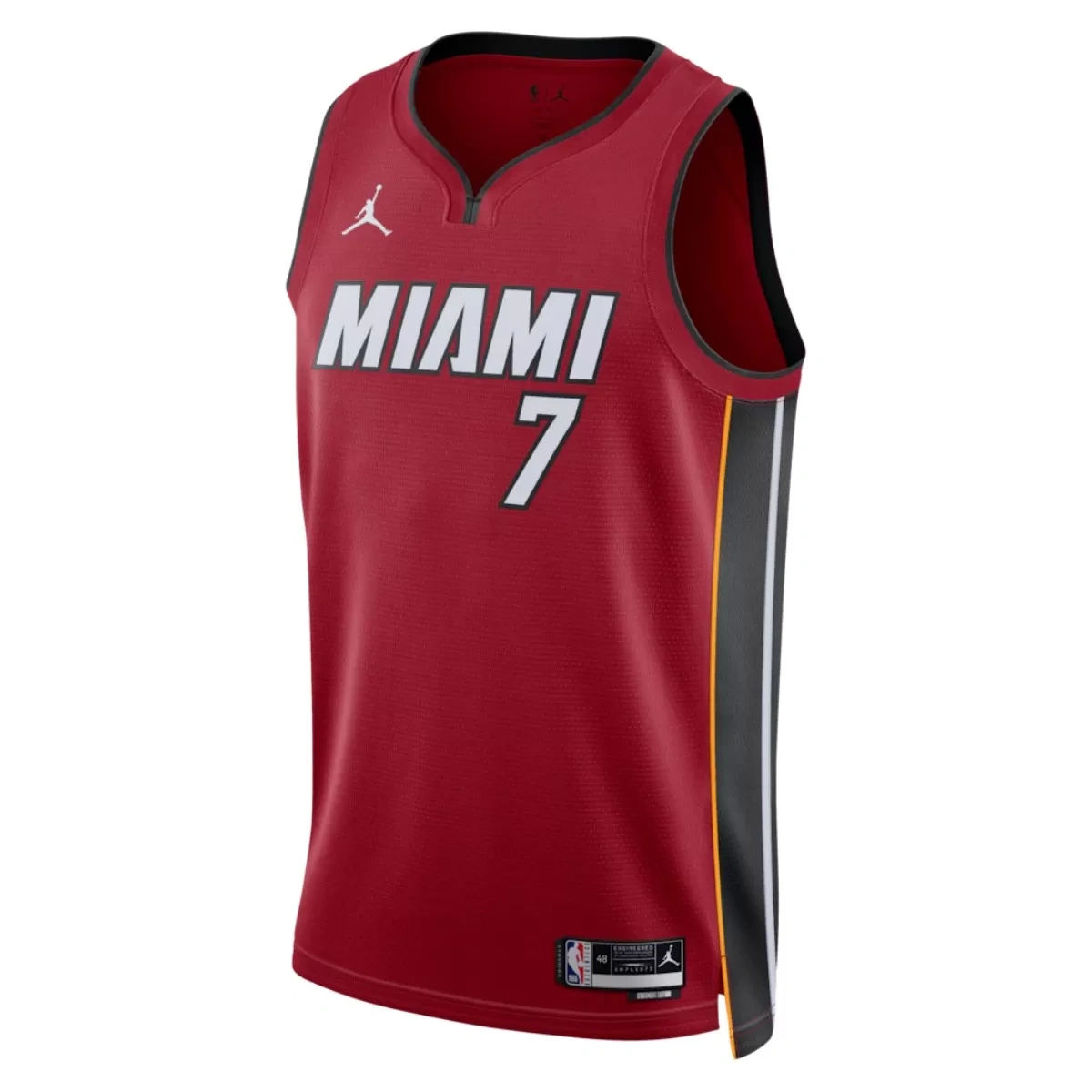 Miami Heat Giannis Antetokounmpo #7 Red Swingman Jersey - Statement Edition - Image 3