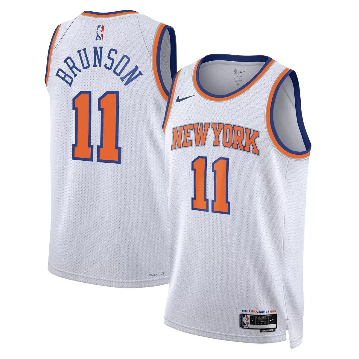 New York Knicks Jalen Brunson #11 White Swingman Jersey - Association Edition