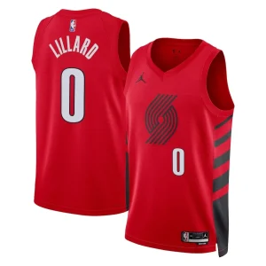 Portland Trail Blazers Damian Lillard #0 Red Swingman Jersey - Statement Edition