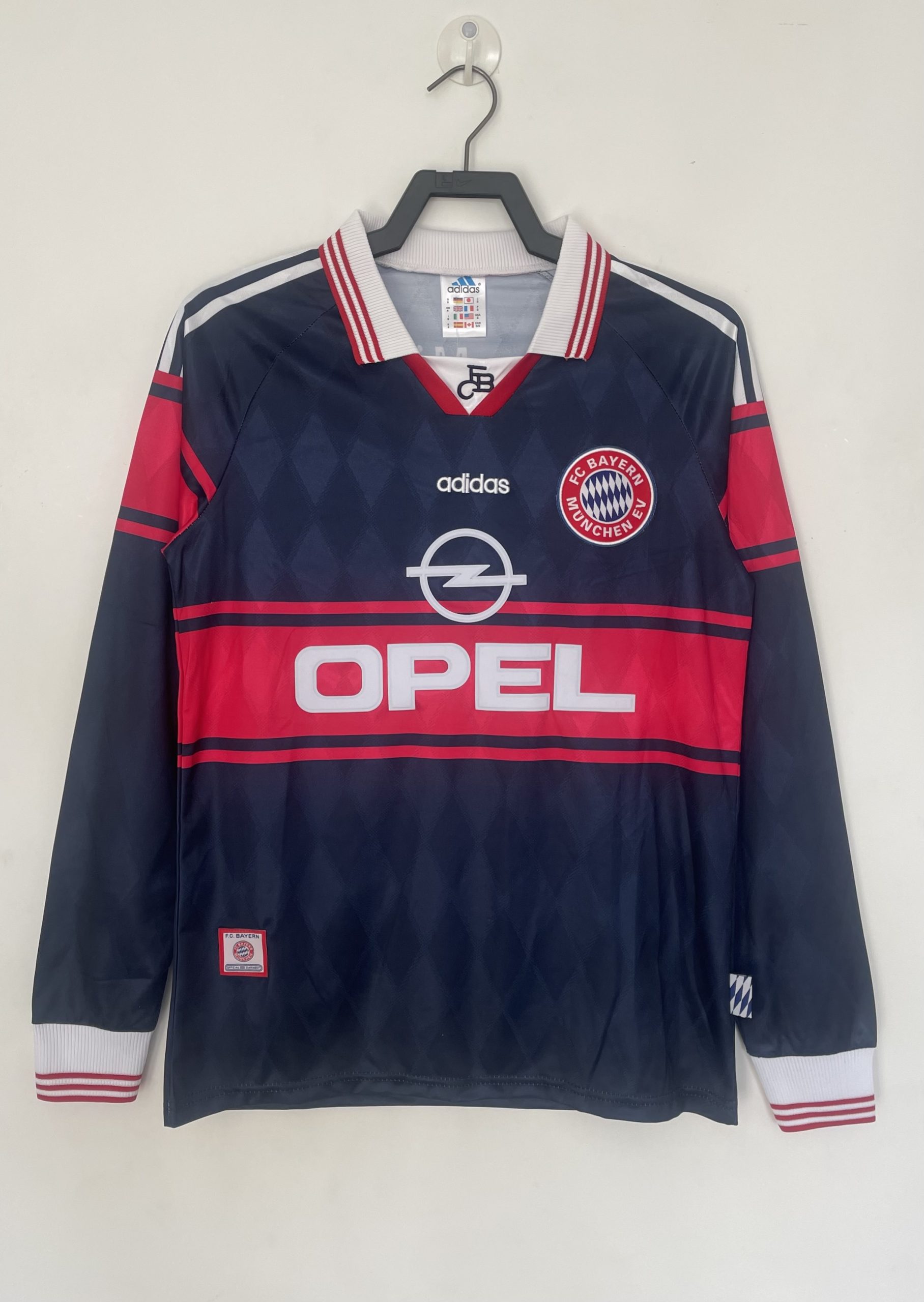 Bayern Munich 1997/98 Home Retro Jersey (Fan Version, Long Sleeve)