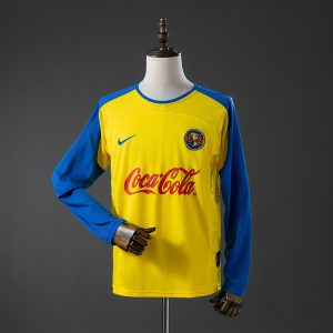 Club America 2003/04 Home Retro Jersey (Fan Version, Long Sleeve)