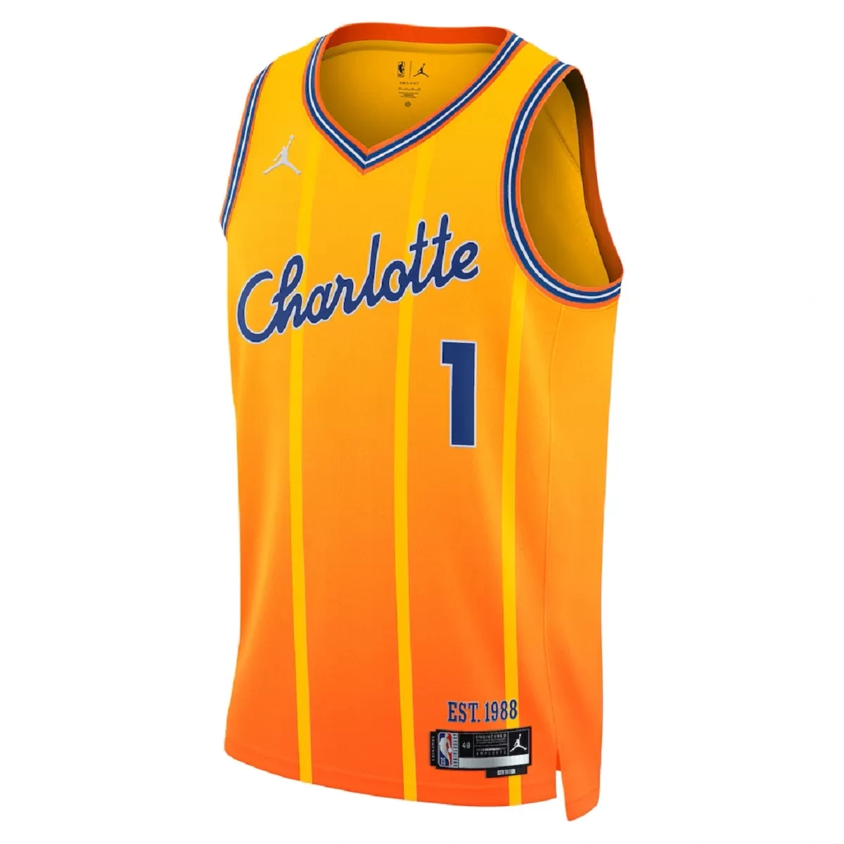 Charlotte Hornets LaMelo Ball #1 Orange Swingman Jersey 2025/26 - City Edition - Image 2