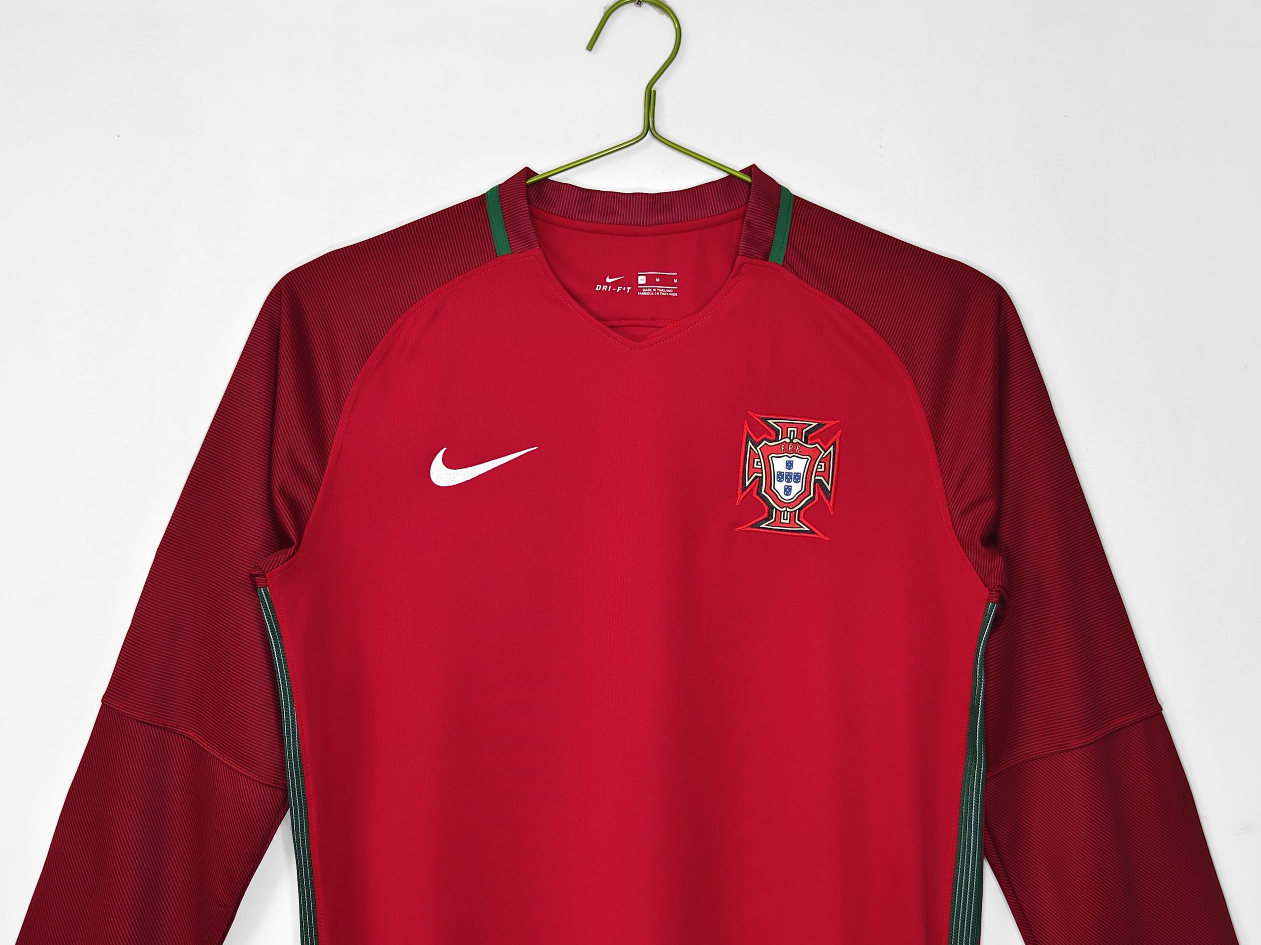 Portugal 2016 Euro Home Retro Jersey (Fan Version, Long Sleeve) - Image 5