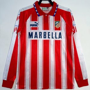Atletico Madrid 1994/95 Home Retro Jersey (Long Sleeve)
