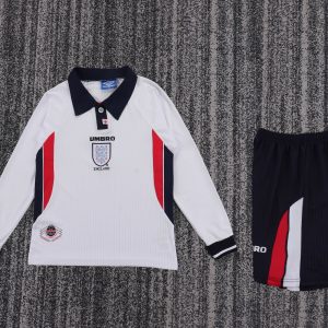 England 1998 World Cup Home Retro Kids Jersey (Long Sleeve)