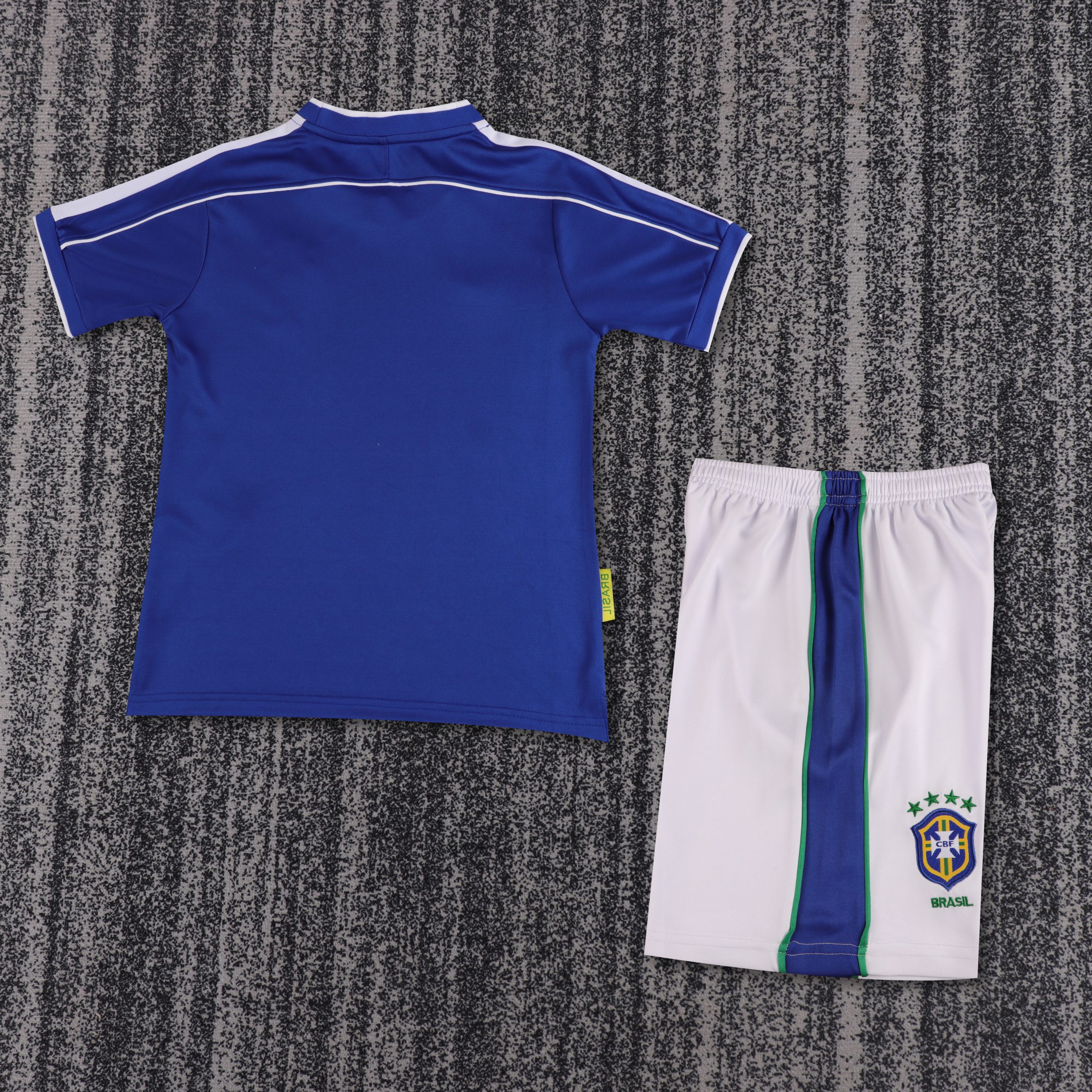Brazil 1998 World Cup Away Kids Kit - Image 2