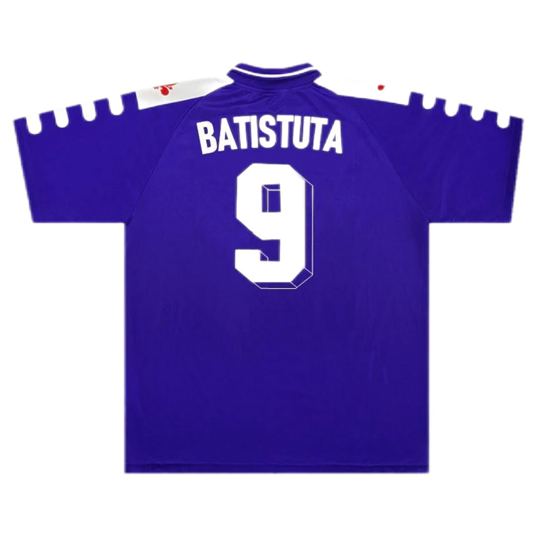 1998/99 Fiorentina RUI COSTA #10 BATISTUTA #9 Home Retro Jersey Fan Version - Image 3