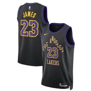 Los Angeles Lakers LeBron James #23 Black Swingman Jersey 2025/26 - City Edition