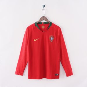 Portugal 2018 World Cup Home Retro Jersey (Fan Version, Long Sleeve)