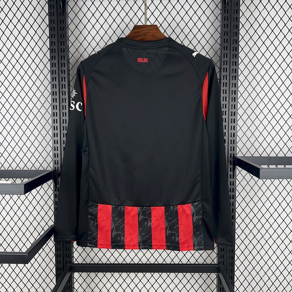 AC Milan 2025/26 Home Jersey (Long Sleeve) - Image 2