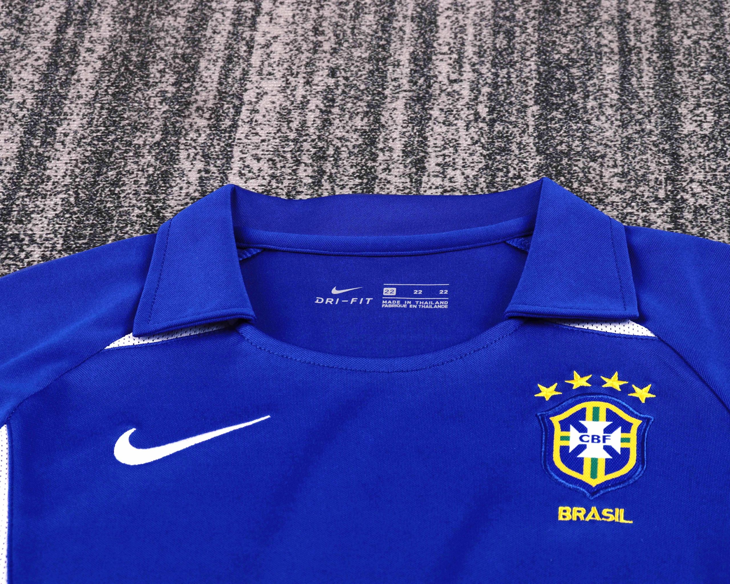 Brazil 2002 World Cup Away Kids Kit - Image 4