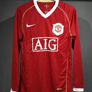 Manchester United 2006/07 Home Retro Jersey (Player Version, Long Sleeve)