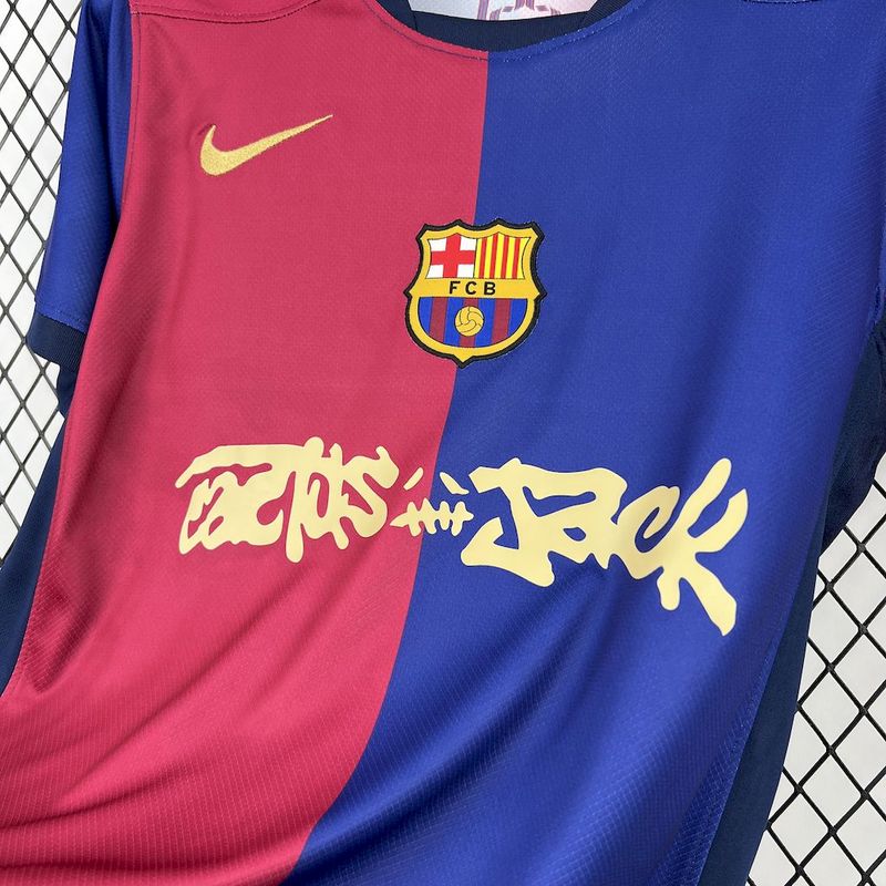 2025/26 Barcelona Home Barça X Spotify X Travis Scott Jersey Fan Version - Image 3