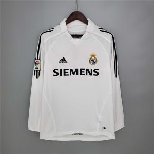 Real Madrid 2005/06 Home Retro Jersey (Long Sleeve)