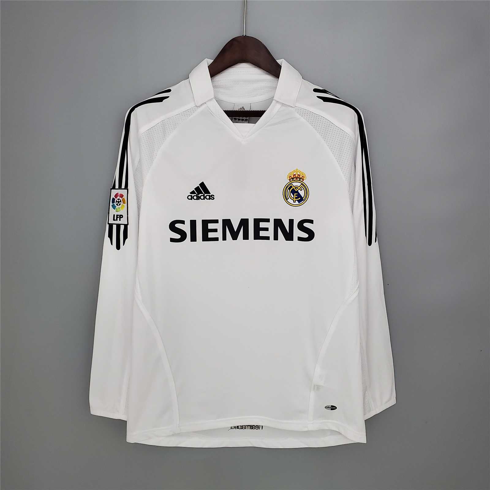 Real Madrid 2005/06 Home Retro Jersey (Long Sleeve)