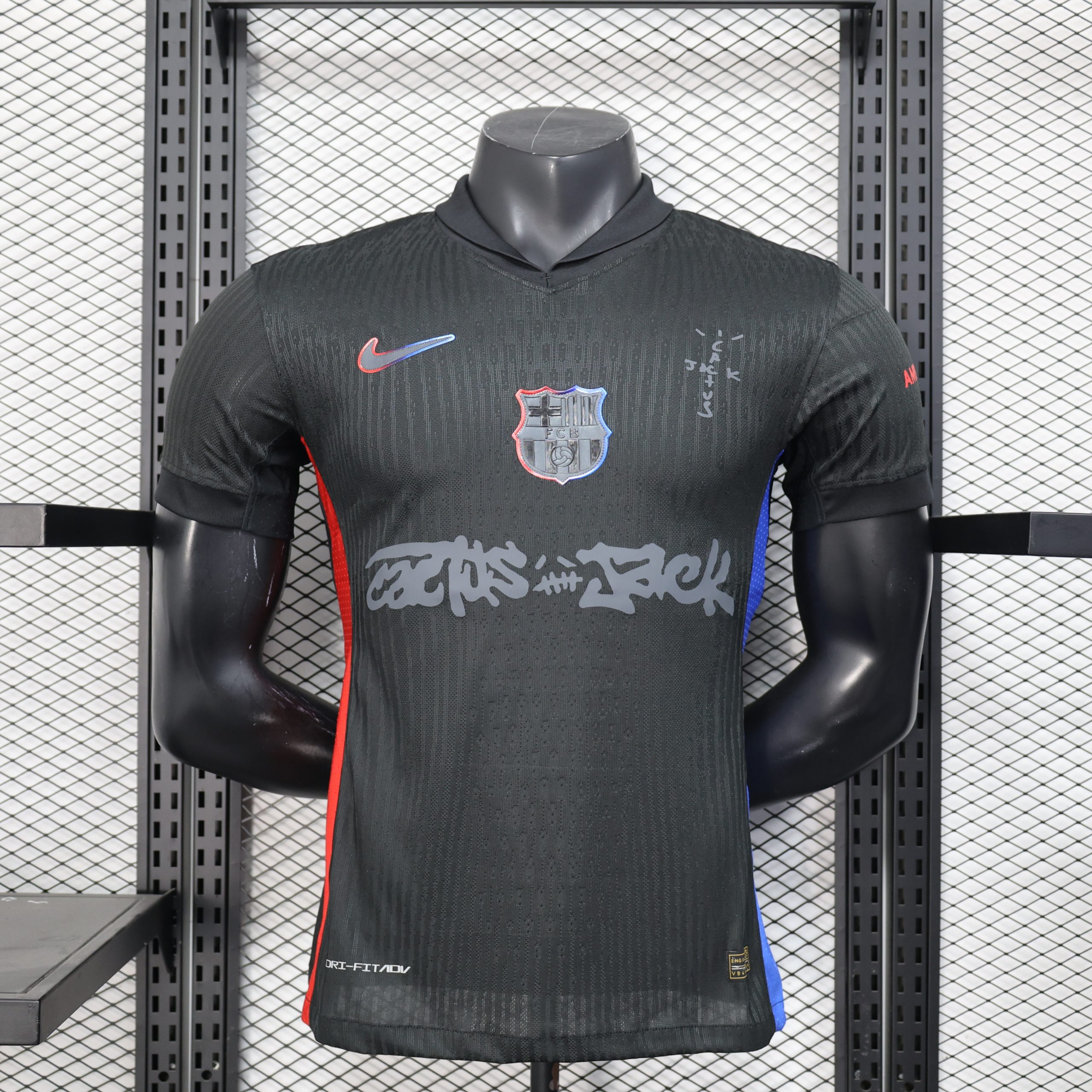2025/26 Barcelona Away Barça X Spotify X Travis Scott Jersey Player Version