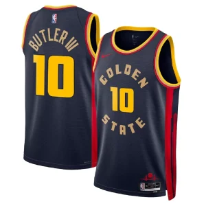 Golden State Warriors Jimmy Butler #10 Navy Swingman Jersey - City Edition