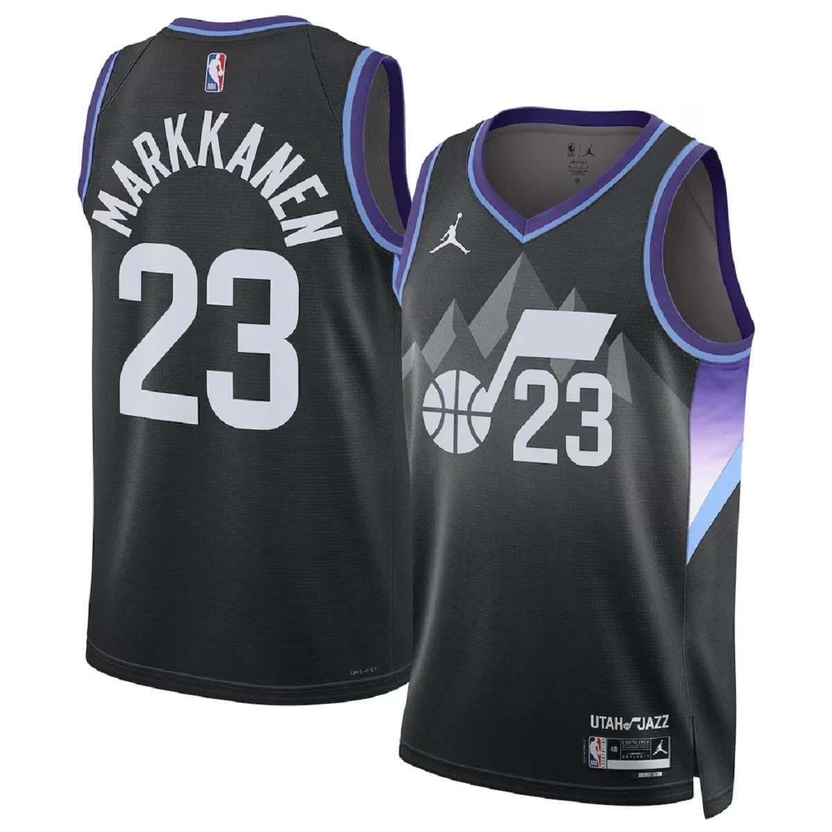 Utah Jazz Lauri Markkanen #23 Black Swingman Jersey - Statement Edition