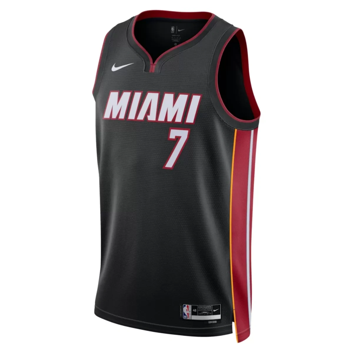 Miami Heat Giannis Antetokounmpo #7 Black Swingman Jersey - Icon Edition - Image 3