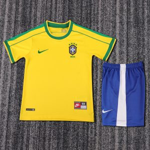 Brazil 1998 World Cup Home Kids Kit