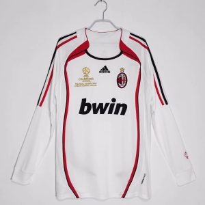 AC Milan 2006/07 Champions League Away Retro Jersey (Fan Version, Long Sleeve)