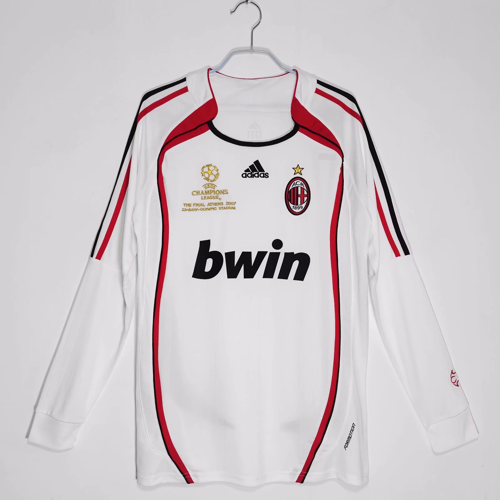 AC Milan 2006/07 Champions League Away Retro Jersey (Fan Version, Long Sleeve)