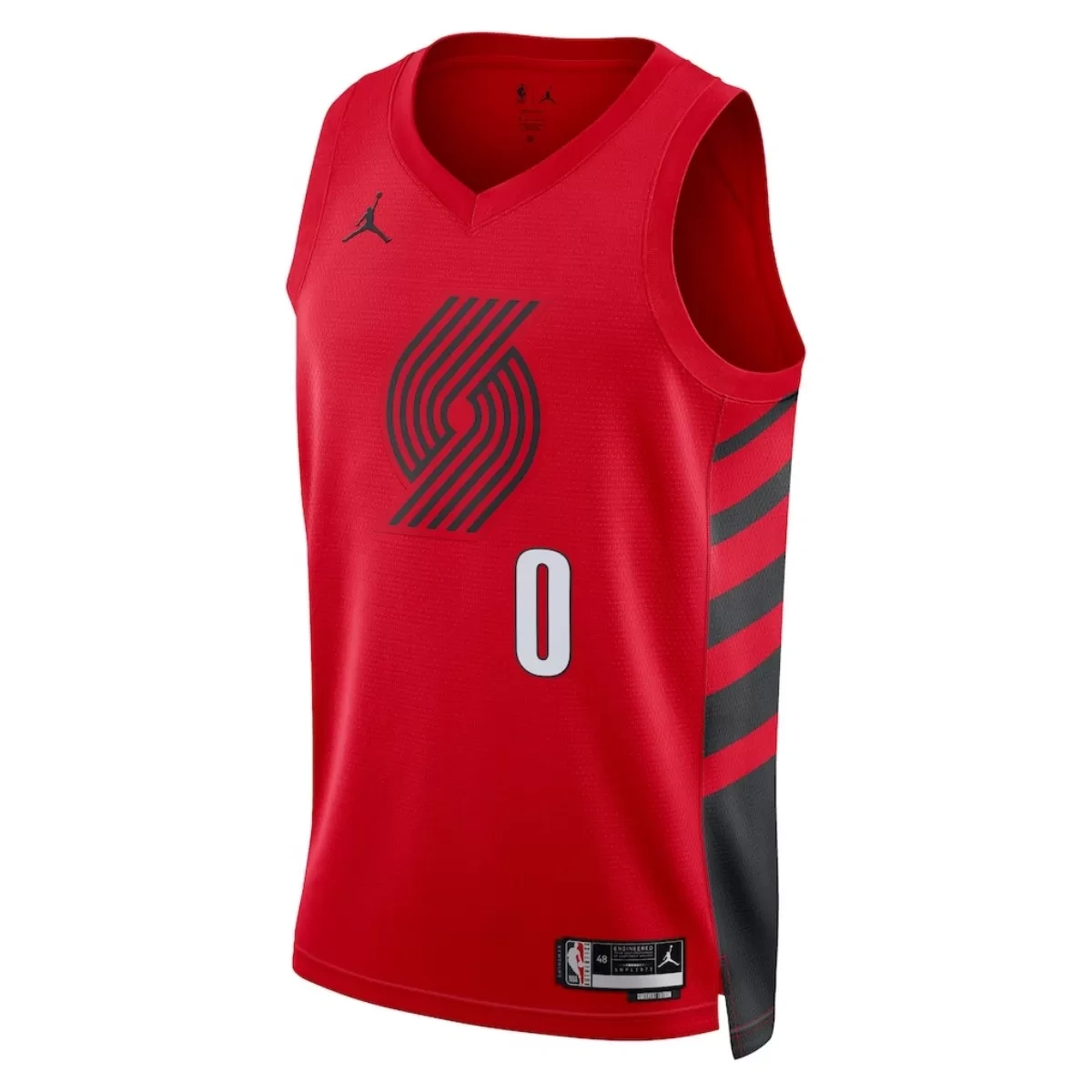 Portland Trail Blazers Damian Lillard #0 Red Swingman Jersey - Statement Edition - Image 2
