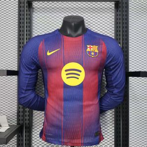 Barcelona 2025/26 Home Jersey (Player Version, Long Sleeve)