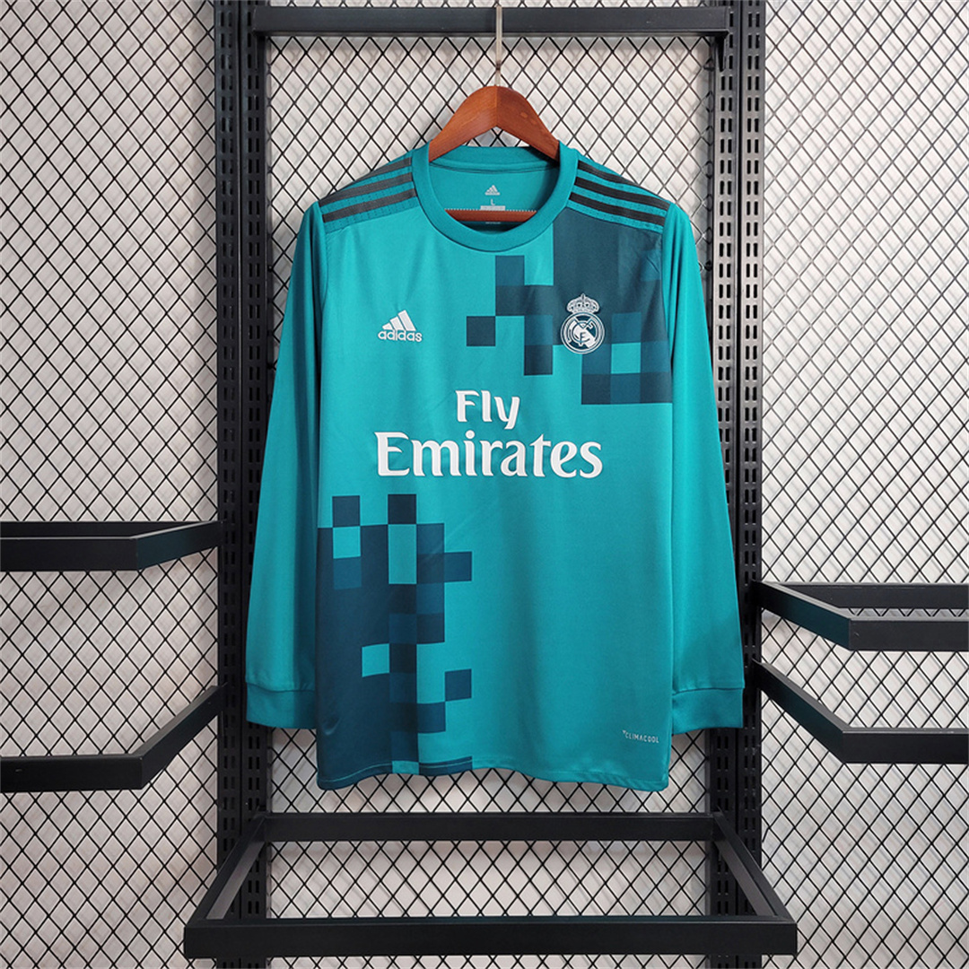 Real Madrid 2017/18 Third Retro Jersey (Fan Version, Long Sleeve)