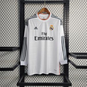 Real Madrid 2013/14 Home Retro Jersey (Fan Version, Long Sleeve)