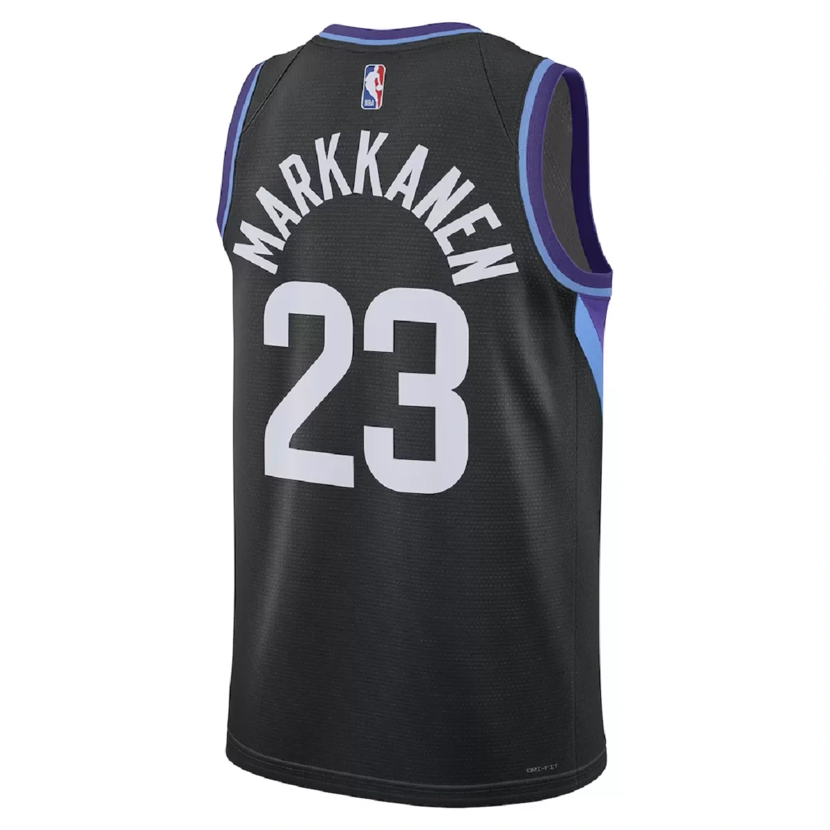 Utah Jazz Lauri Markkanen #23 Black Swingman Jersey - Statement Edition - Image 3