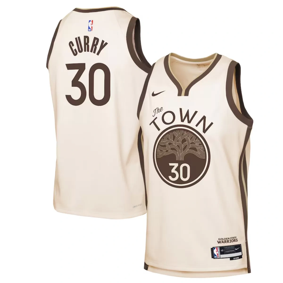 Golden State Warriors Stephen Curry #30 Nike Tan 2025/26 Swingman Jersey - City Edition