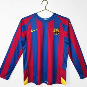 Barcelona 2005/06 Champions League Home Retro Jersey (Long Sleeve)