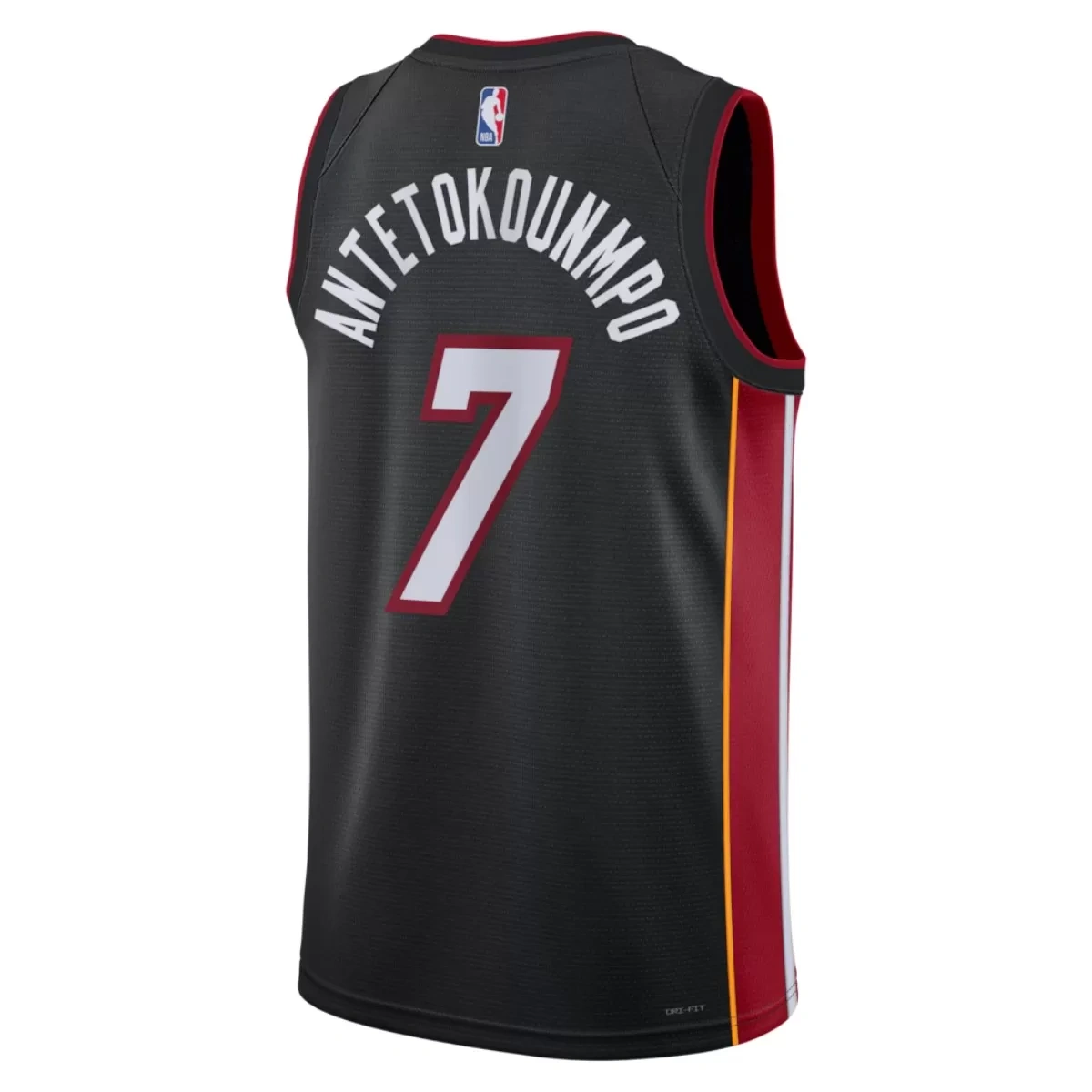 Miami Heat Giannis Antetokounmpo #7 Black Swingman Jersey - Icon Edition - Image 2
